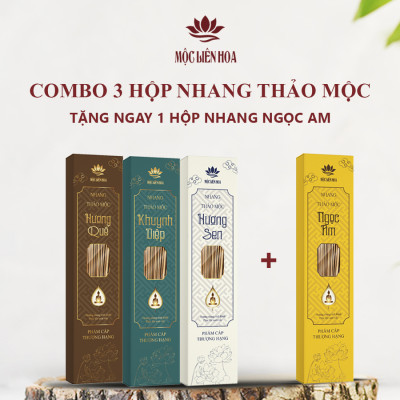 Combo 3 hộp nhang thảo mộc- tặng 1 hộp nhang ngọc am